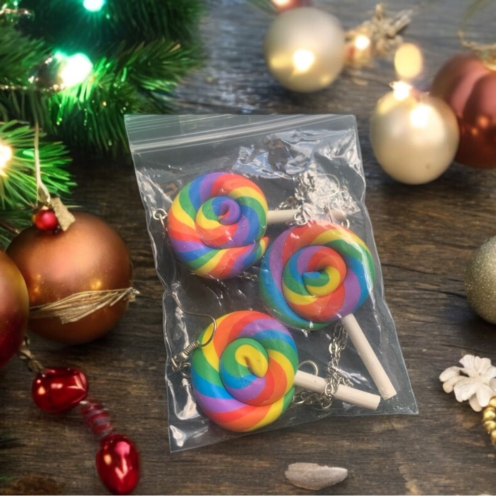 Colorful Swirl Lollipop Necklace Set